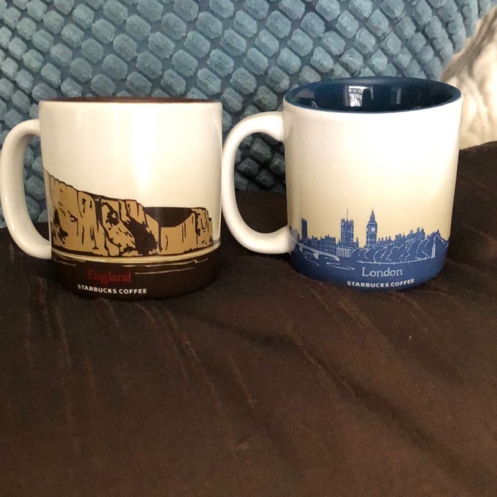 Starbucks Brown and Blue Espresso Mugs - Picture 3 of 7